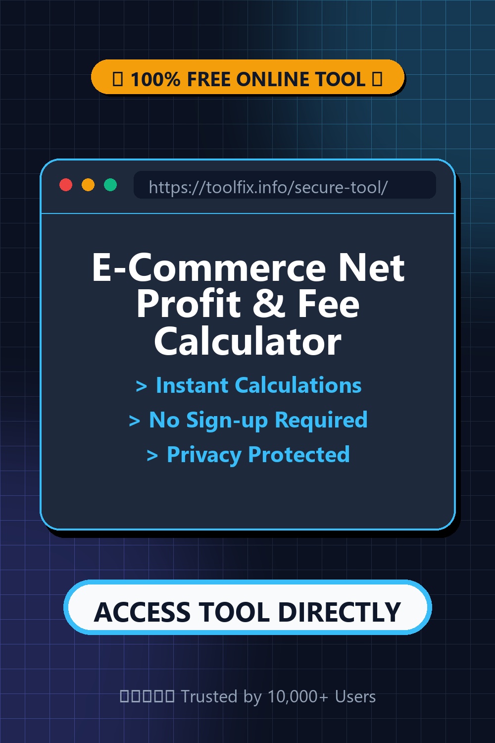 E-Commerce Net Profit & Fee Calculator (2026) 2 E-Commerce Net Profit & Fee Calculator Premium Tool