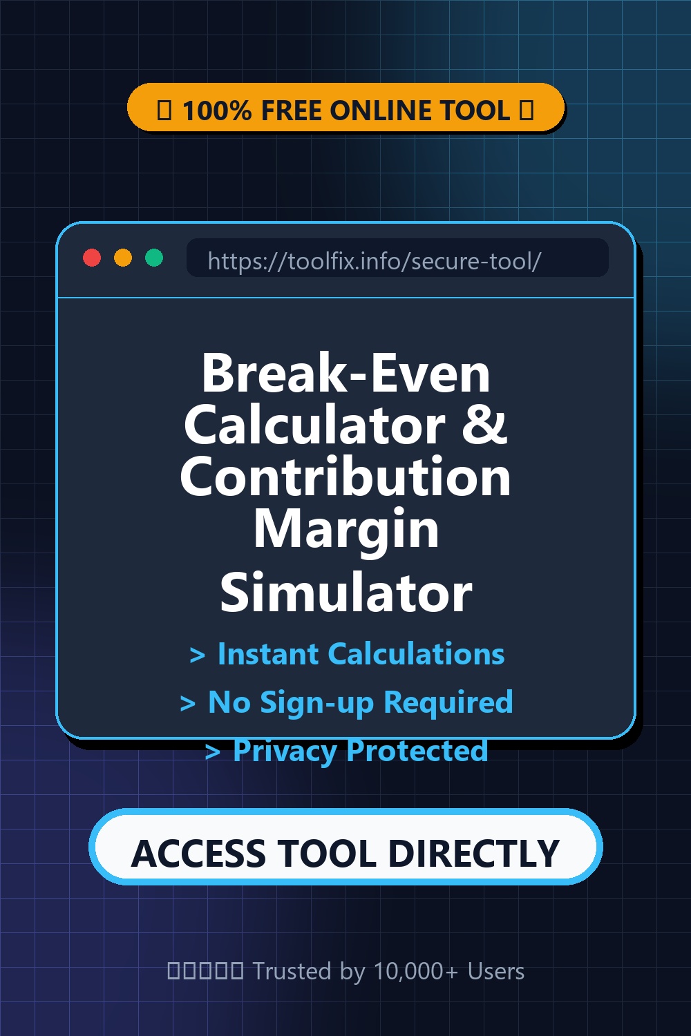 Break-Even Calculator & Contribution Margin Simulator (2026) 2 Break-Even Calculator & Contribution Margin Simulator Premium Tool