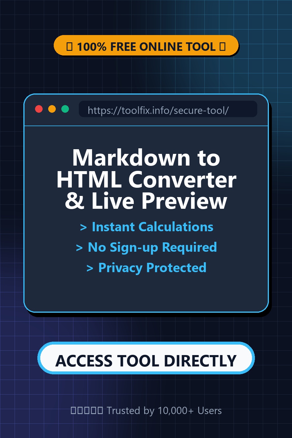 Markdown to HTML Converter & Live Preview 1 Markdown to HTML Converter & Live Preview Premium Tool